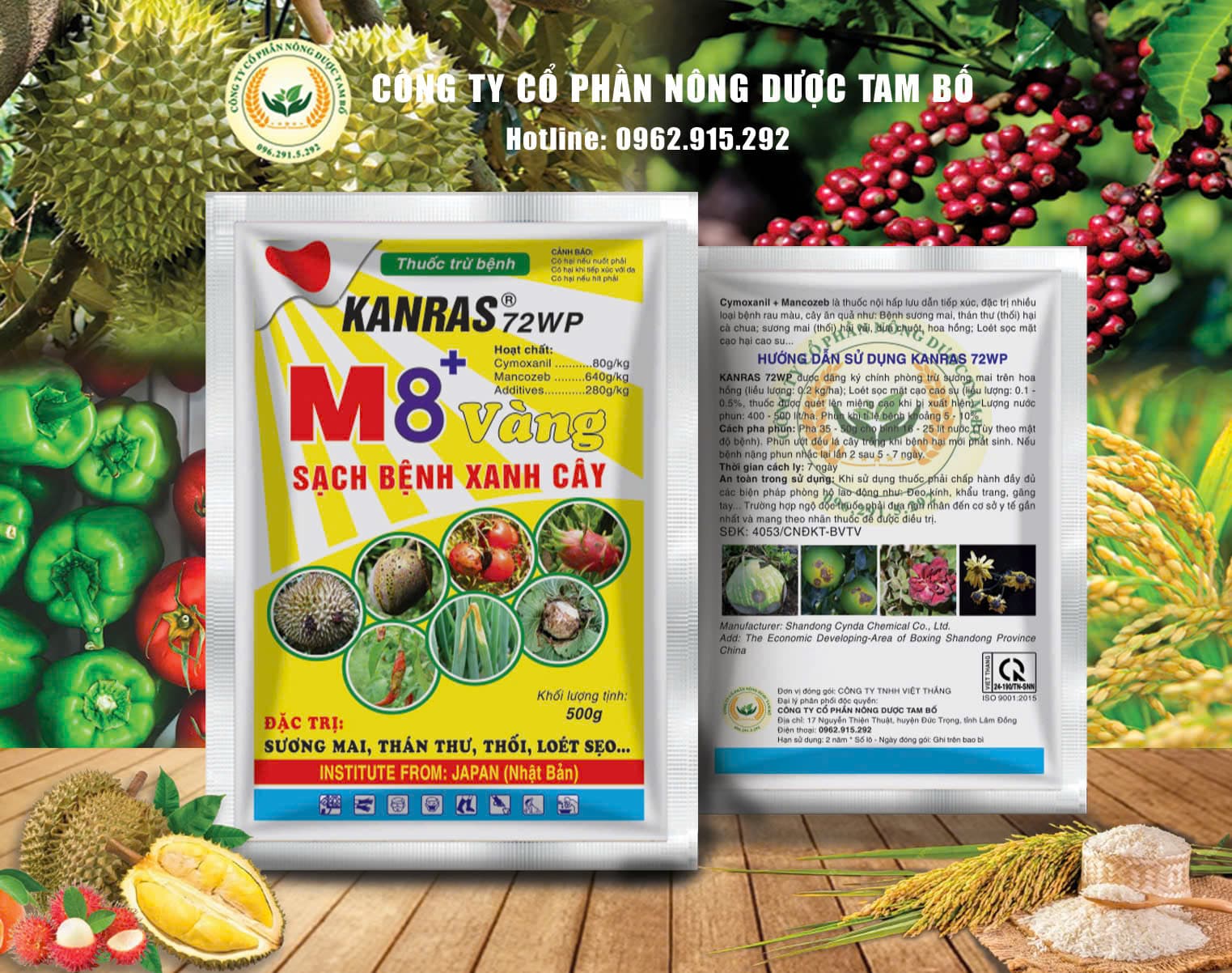 KANRAS 72WP (M8+ VÀNG)