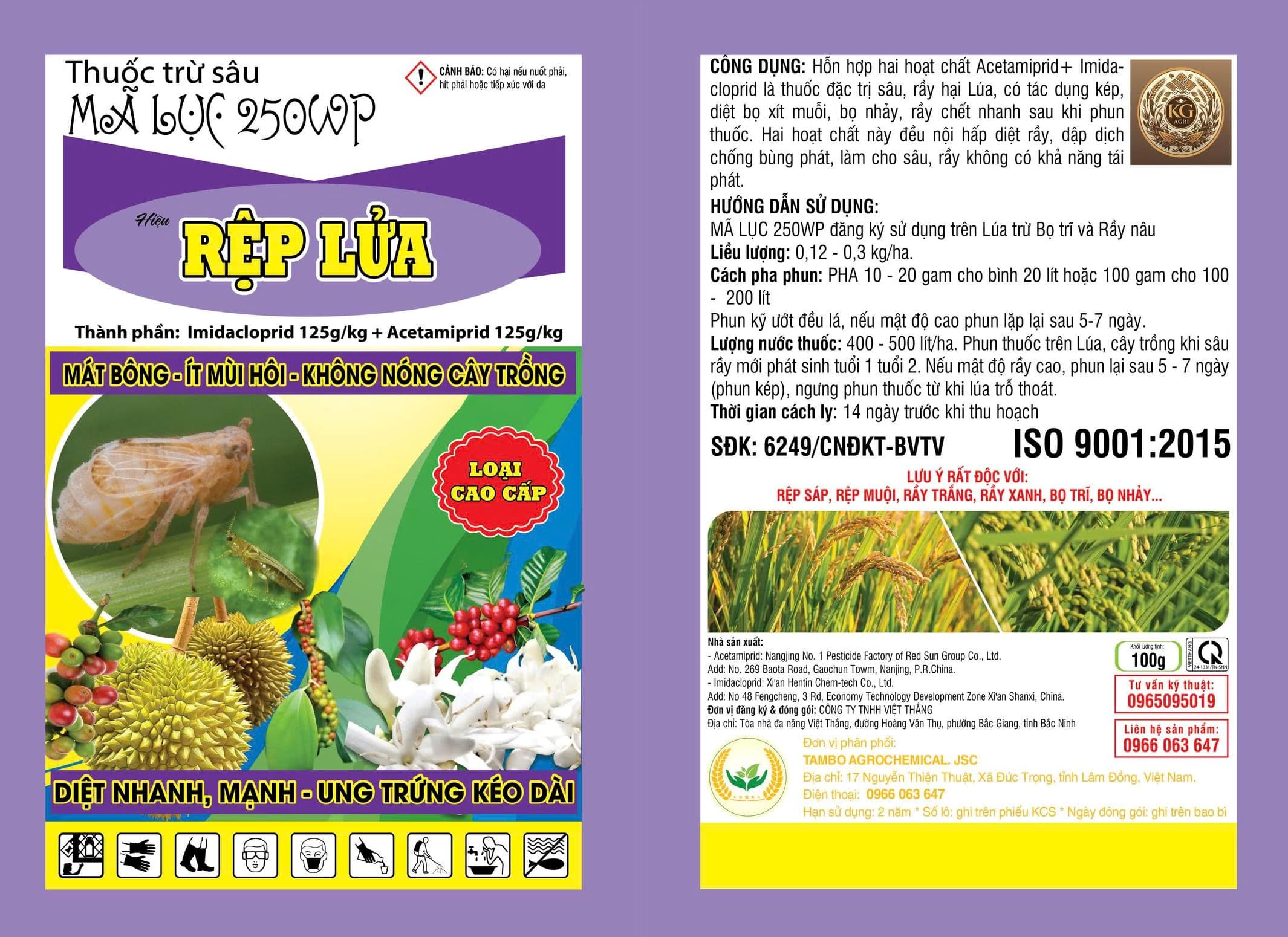 MÃ LỤC 250WP HIỆU RẦY RỆP