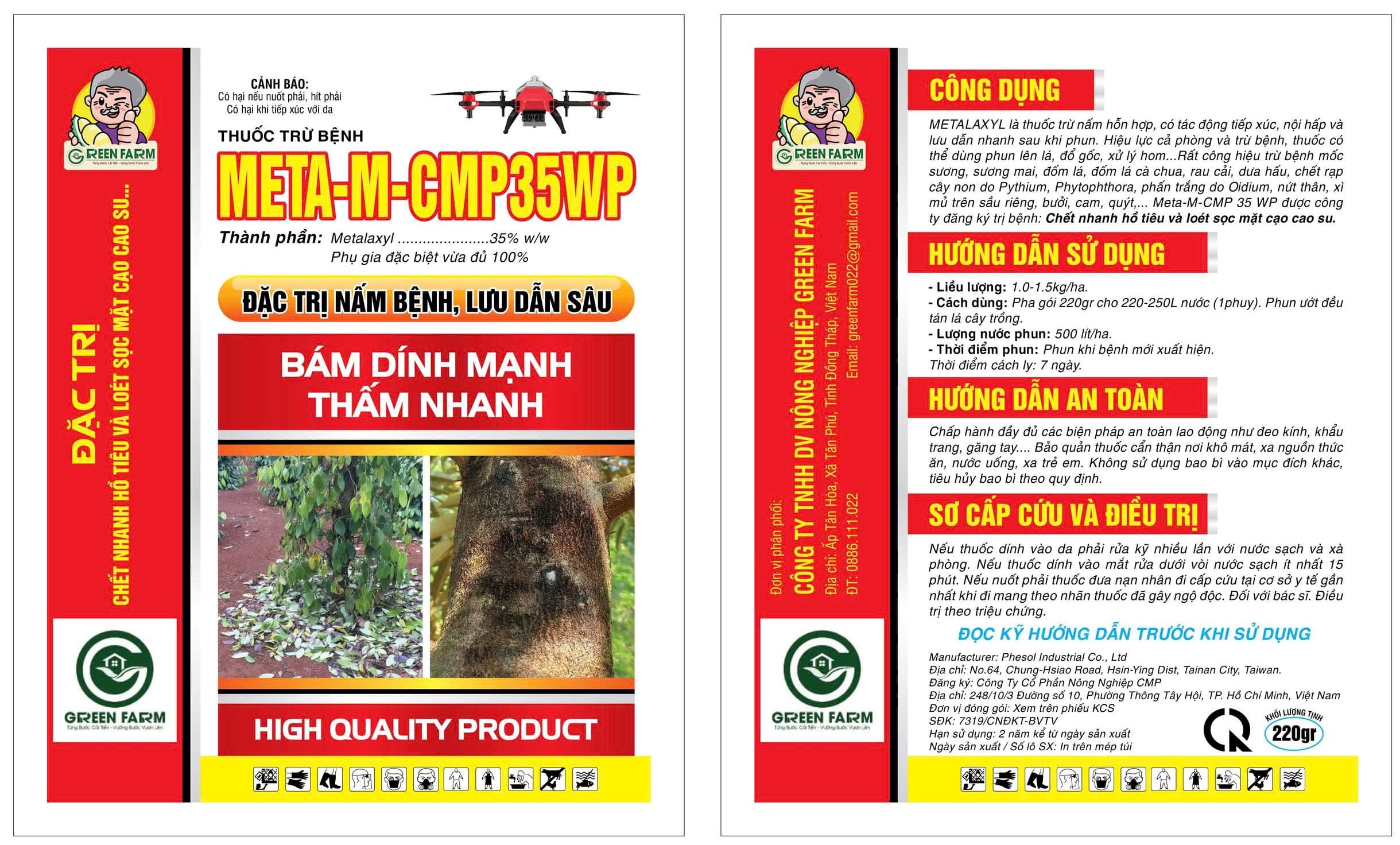 META-M-CMP35WP ĐẶC TRỊ NẤM BỆNH
