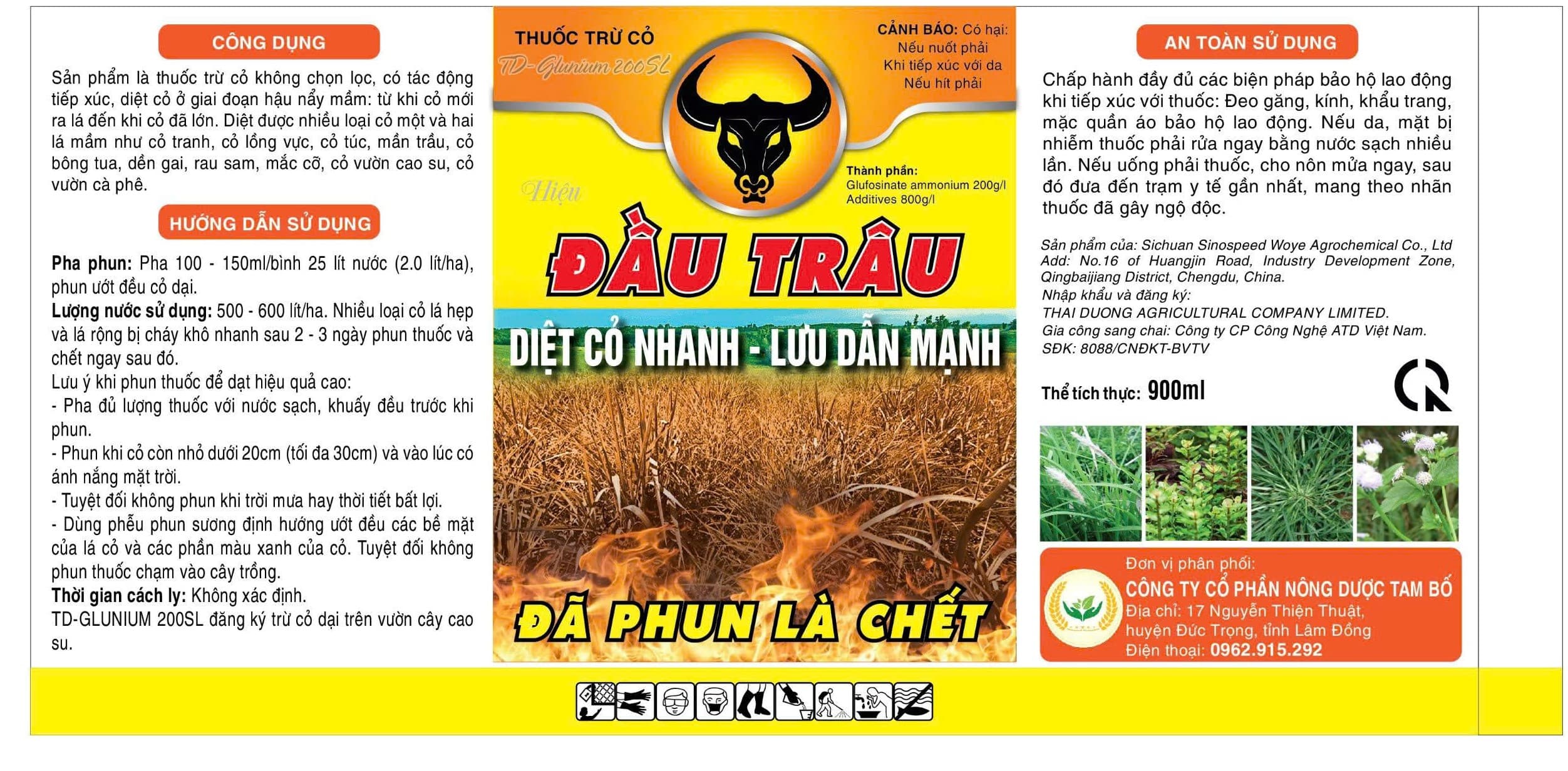 TD-GLUMIUM 200SL HIỆU ĐẦU TRÂU