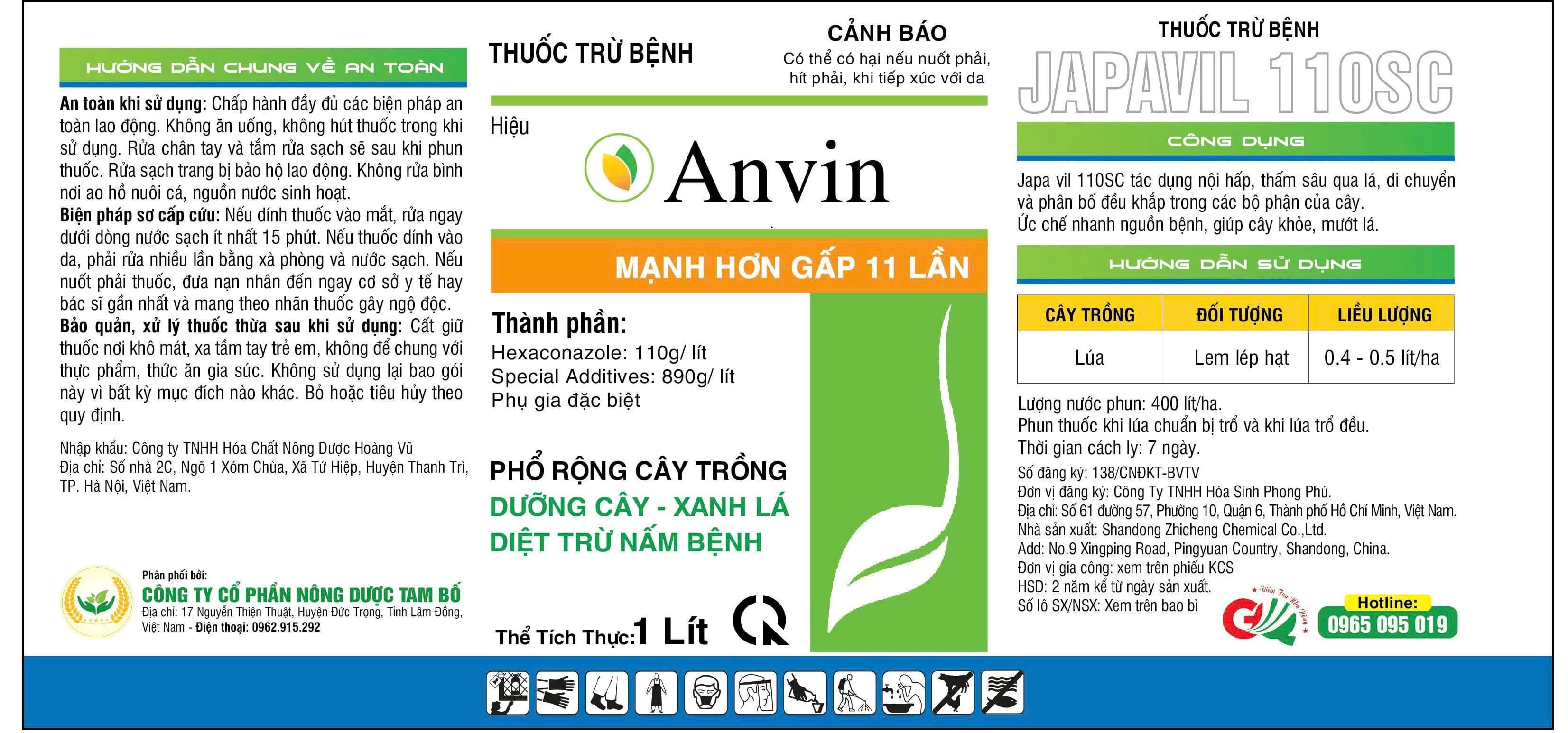 JAPAVIL 110SC HIỆU ANVIN