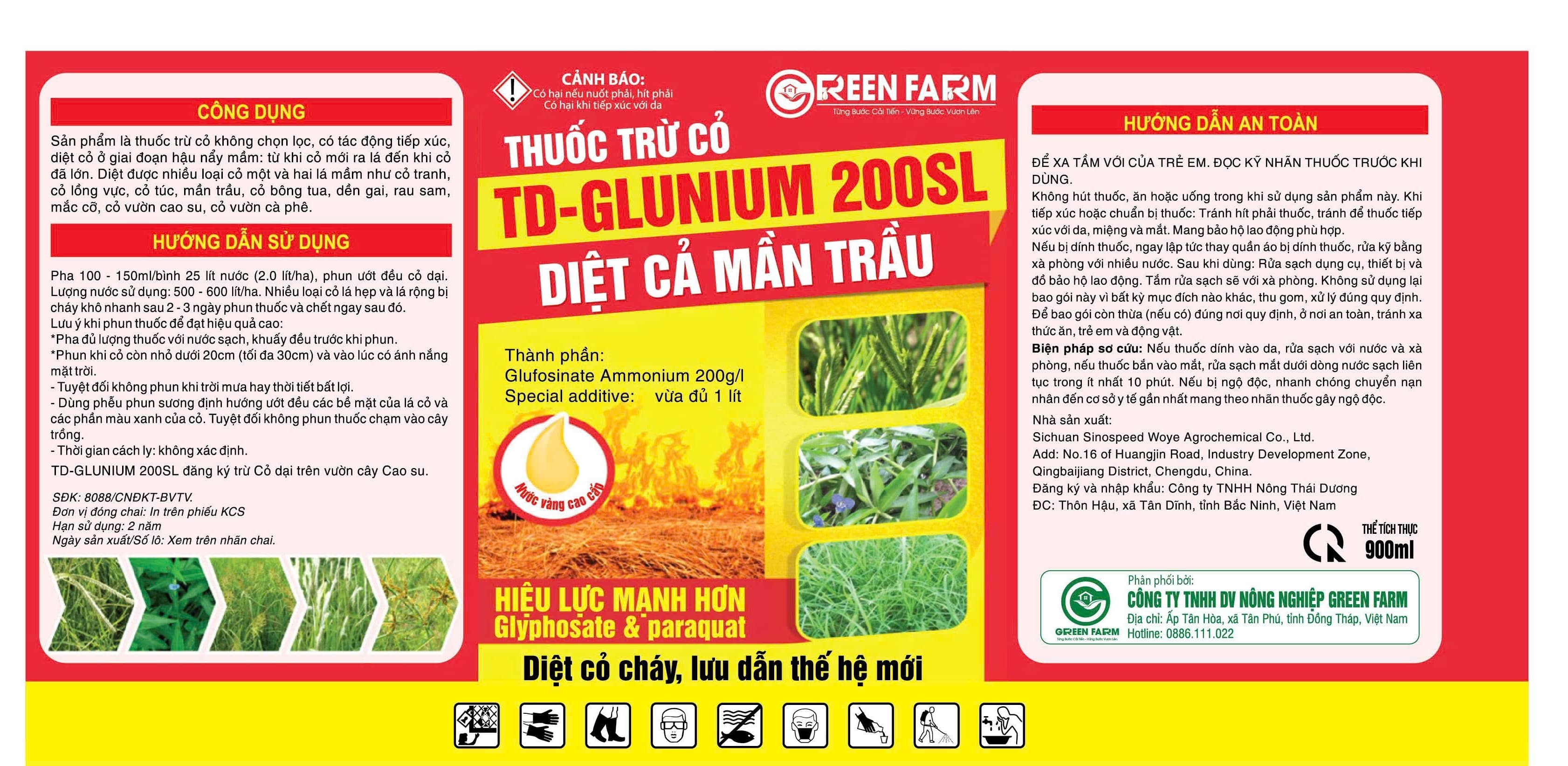 THUỐC TRỪ CỎ TD-GLUNIUM 200SL