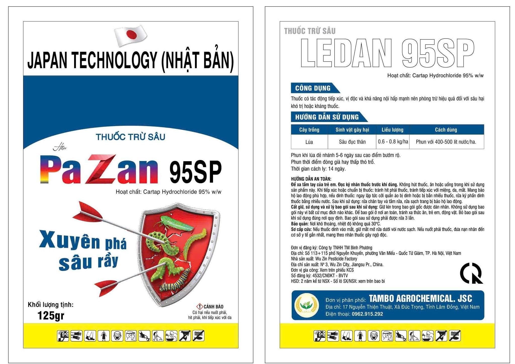 THUỐC TRỪ SÂU PAZAN 95SP
