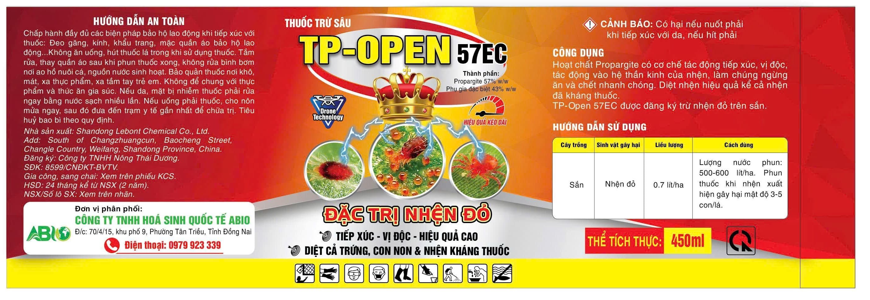 THUỐC TRỪ SÂU TP-OPEN 57EC