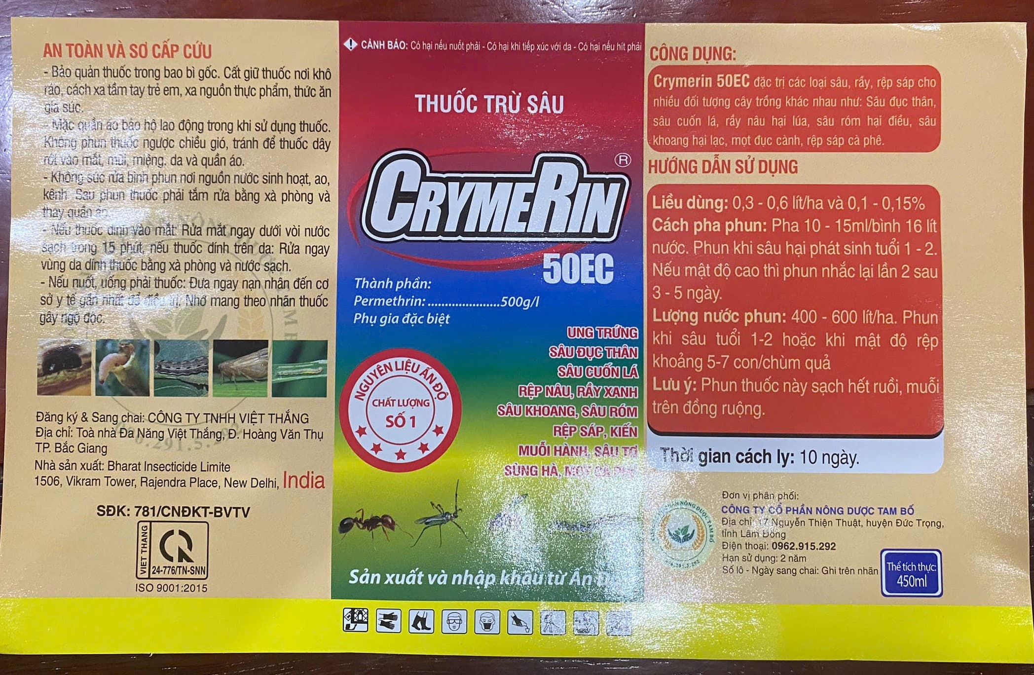 THUỐC TRỪ SÂU CRYMERIN 50EC