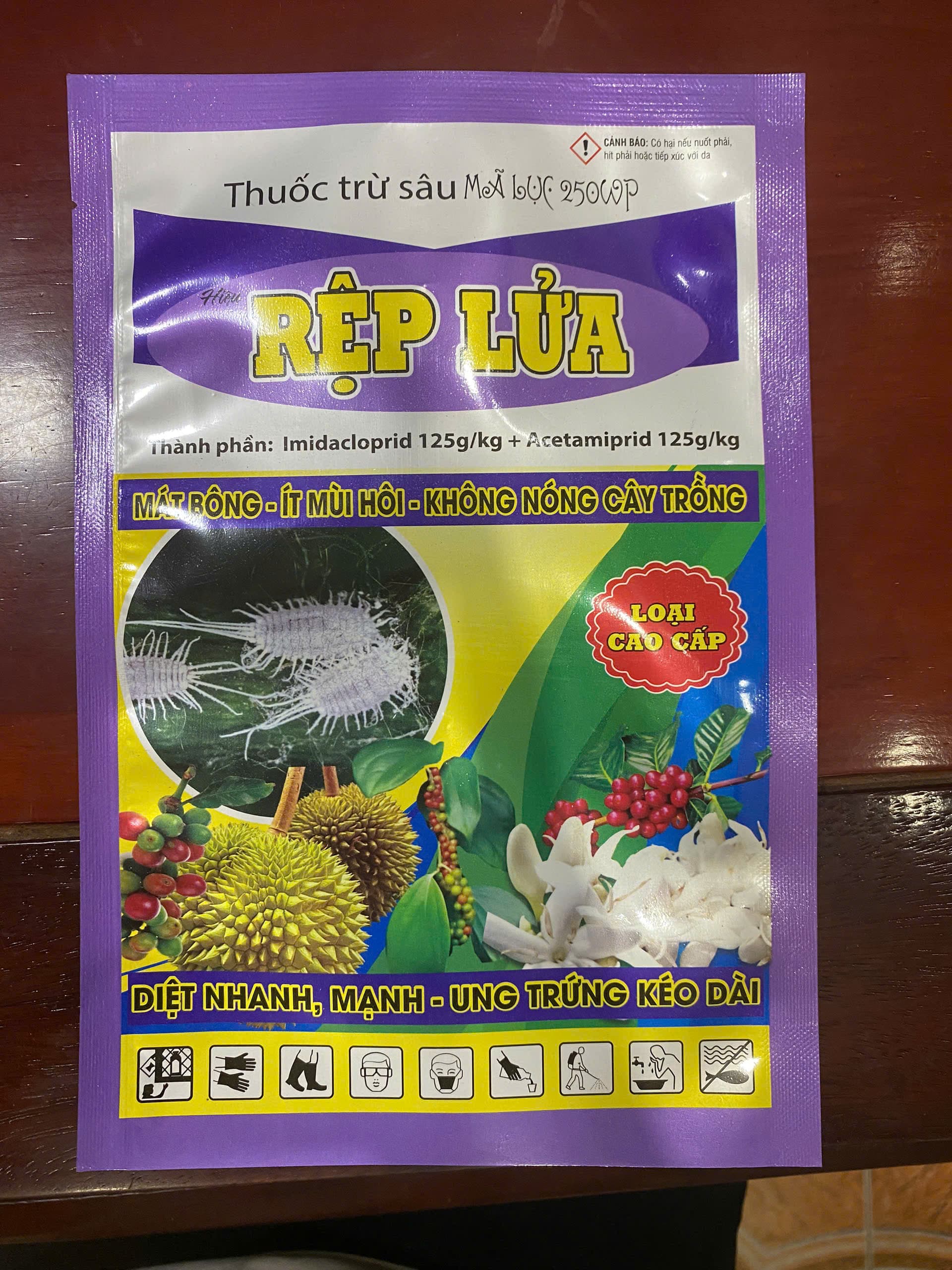 THUỐC TRỪ SÂU MÃ LỤC 250WP HIỆU RỆP LỬA