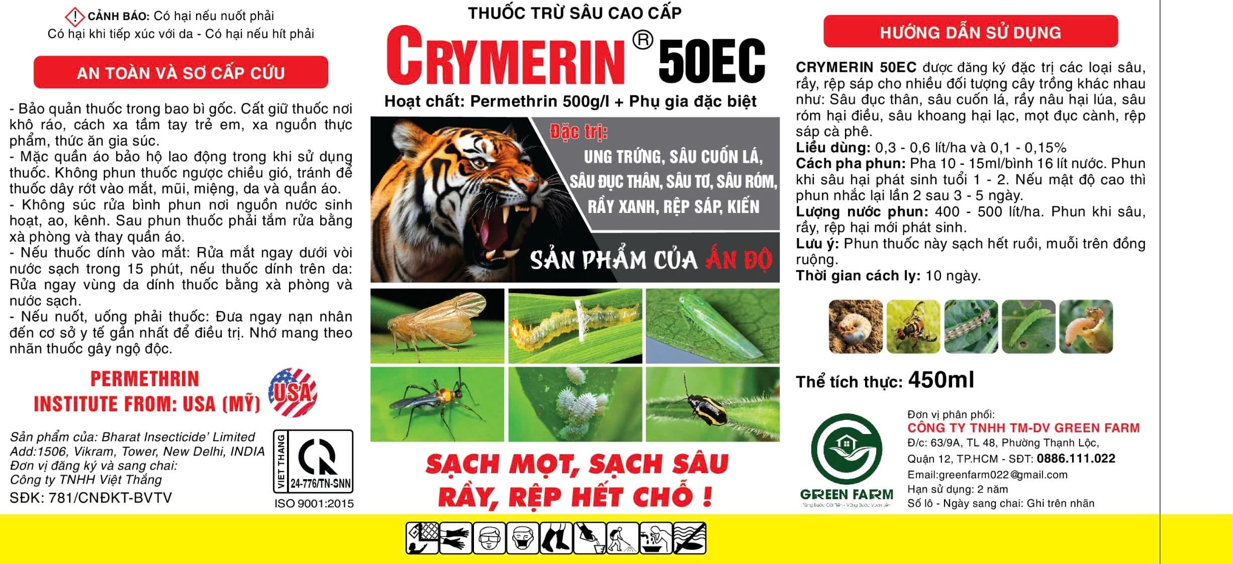 THUỐC TRỪ SÂU CRYMERIN 50EC ẤN ĐỘ