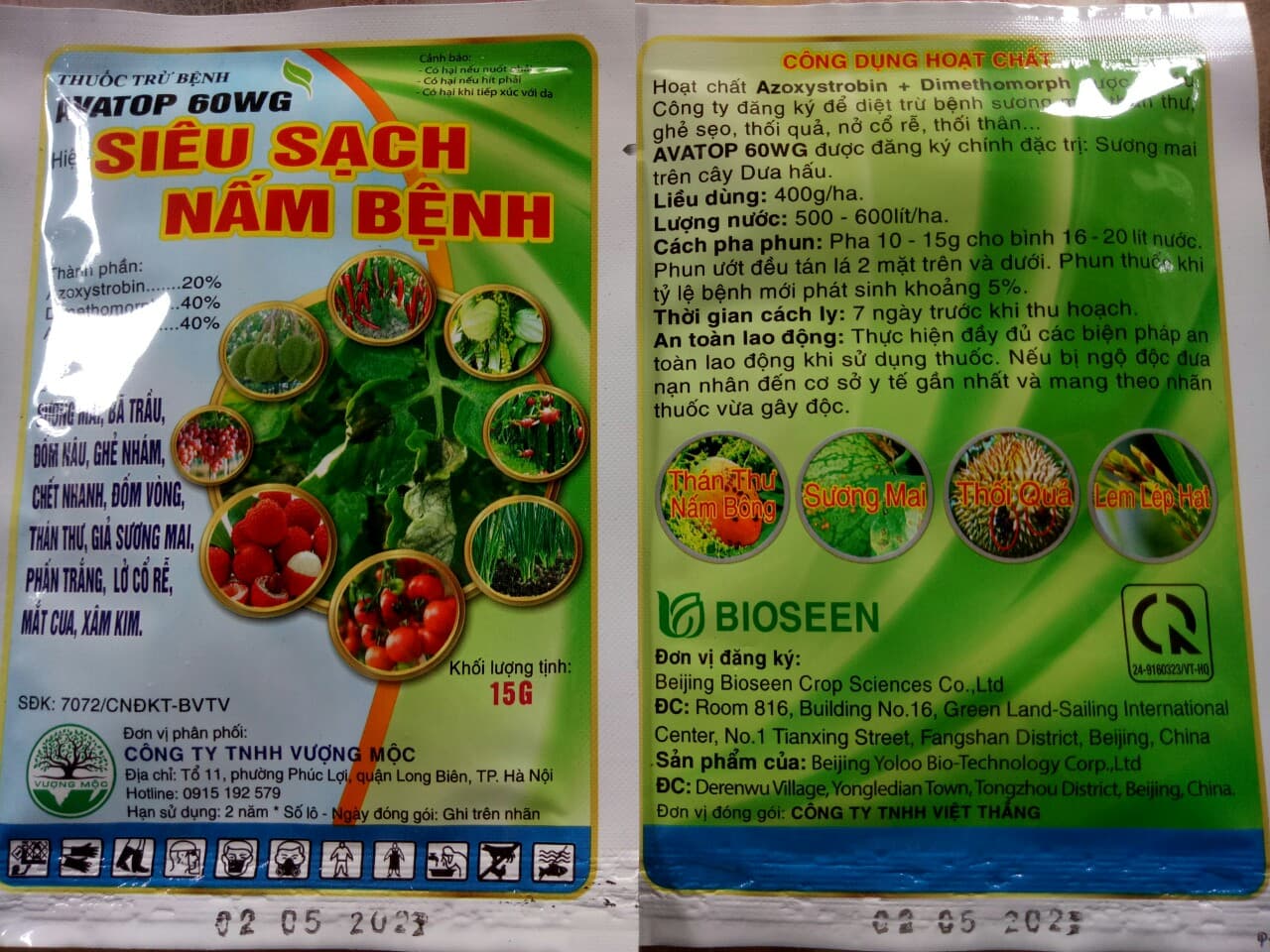 AVATOP 60WG (15g) HIỆU SIÊU SẠCH NẤM BỆNH